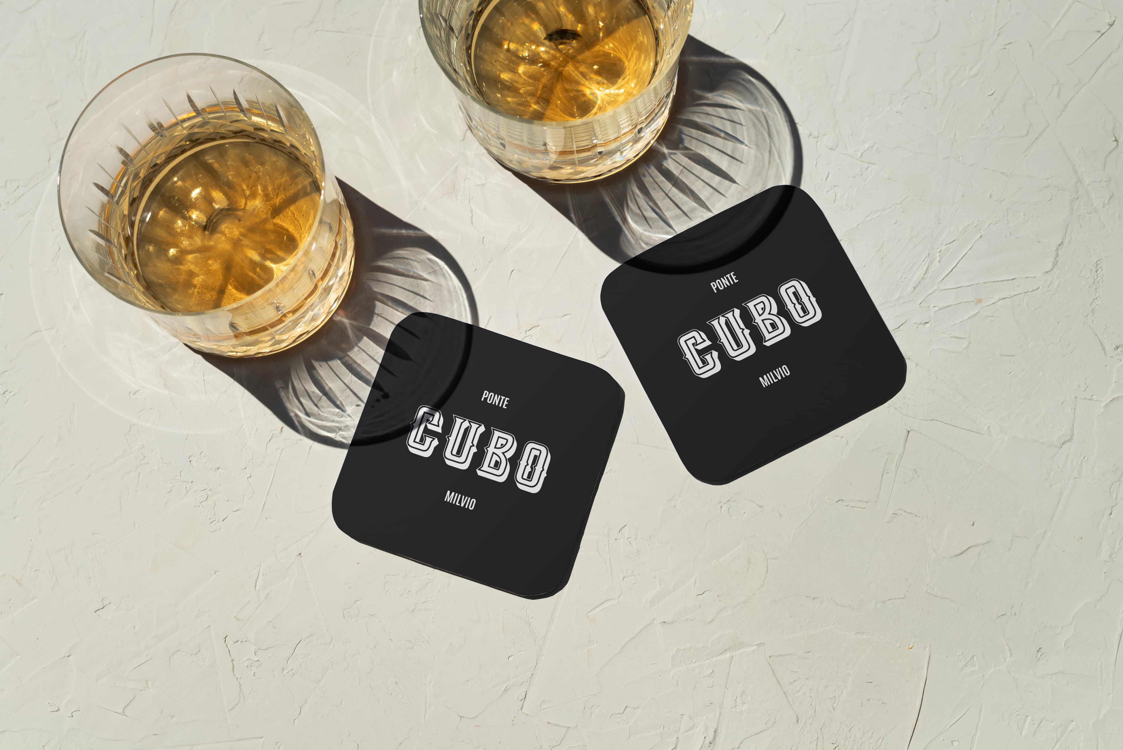 Sottobicchieri coordinati per CUBO